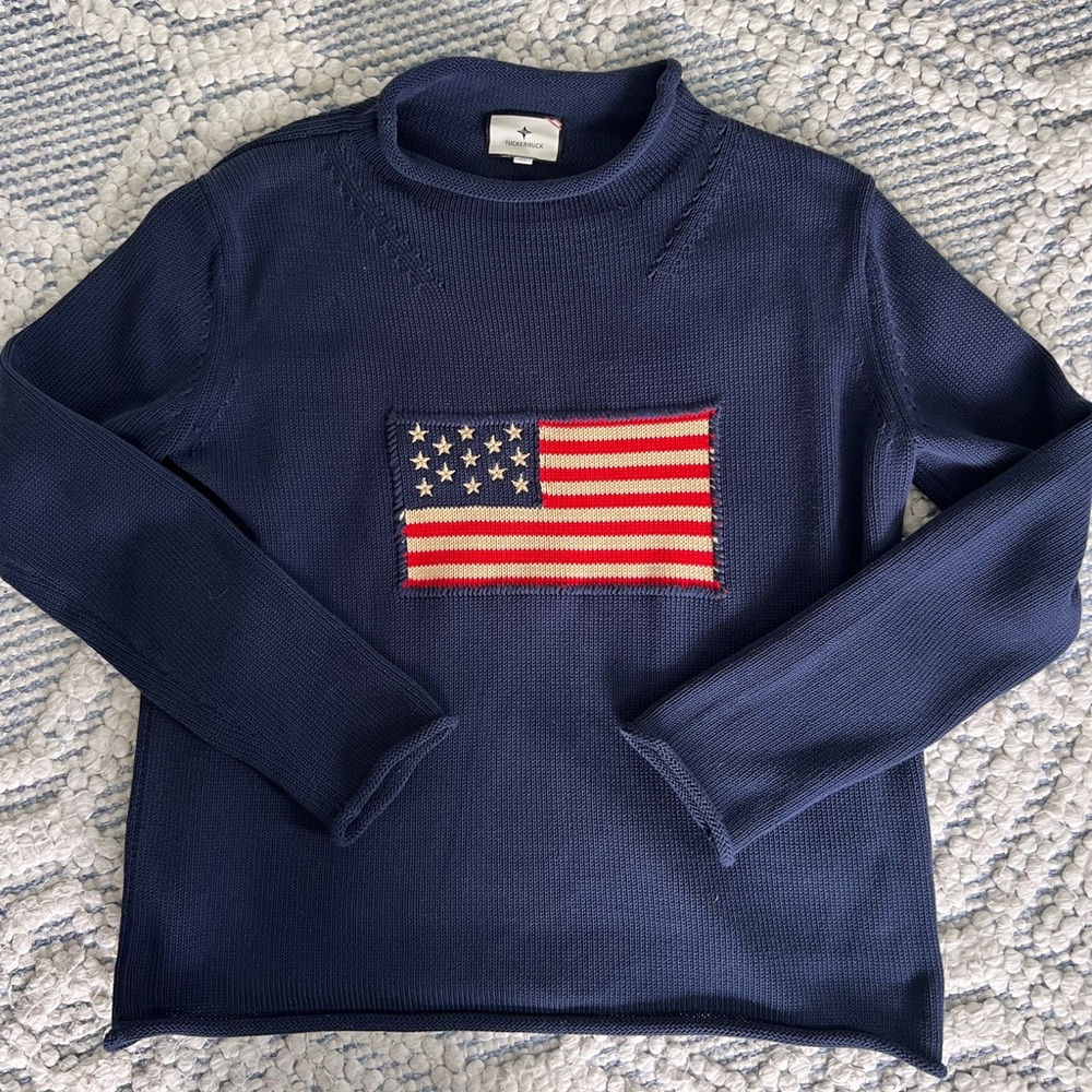 TUCKERNUCK Navy Americana Sweater XS